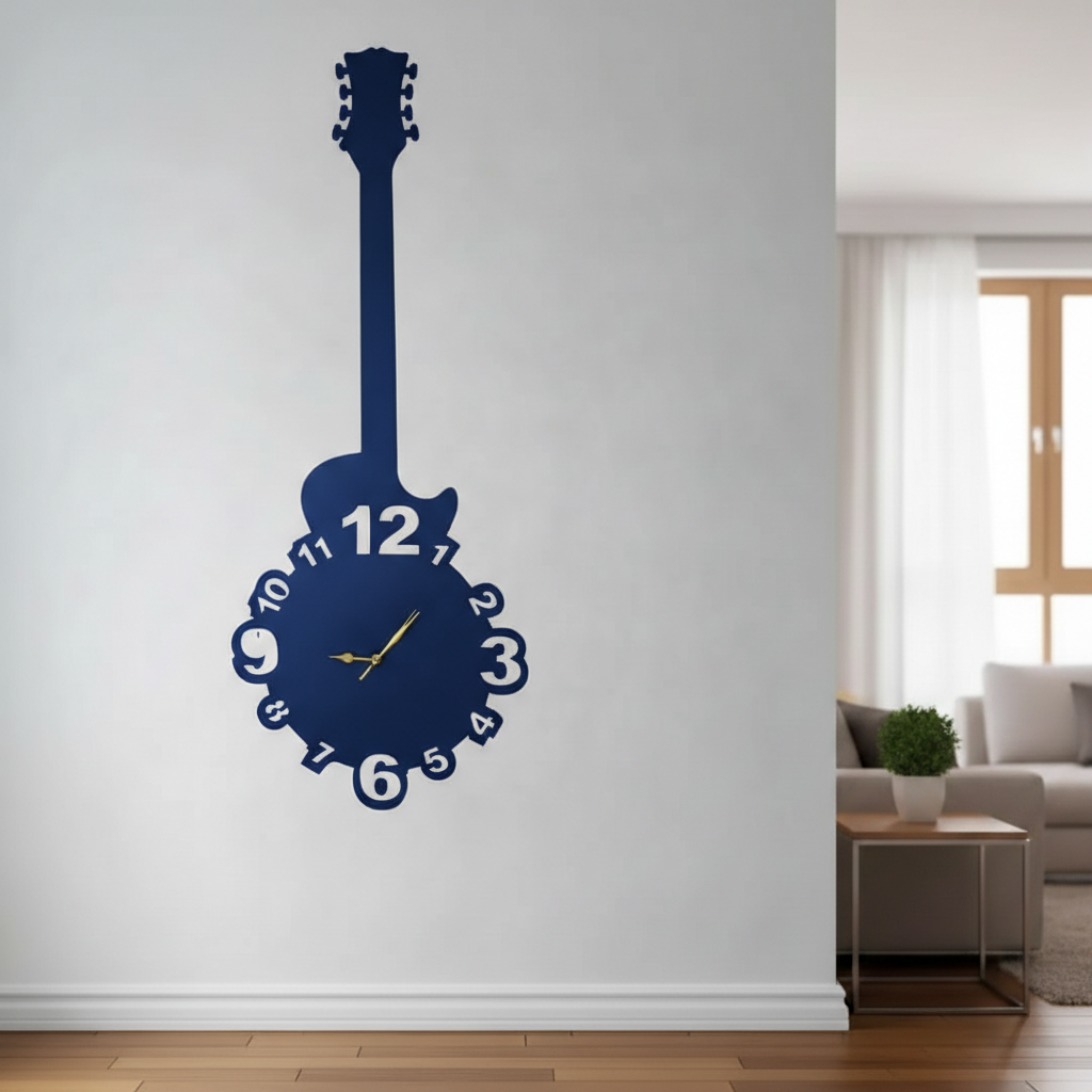 ساعة فيتار حائط مودرين من الخشب بتصميم أنيق - الصورة 3