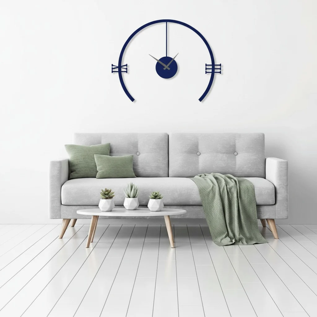 ساعة 14 حائط مودرين من الخشب بتصميم أنيق - الصورة 4