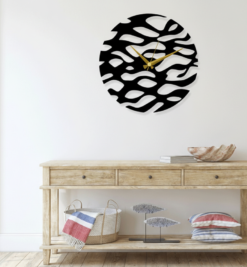 ساعة 39 حائط مودرين من الخشب بتصميم أنيق