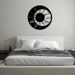 ساعة 24 حائط مودرين من الخشب بتصميم أنيق
