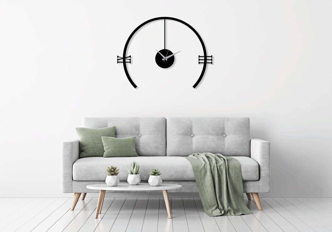 ساعة 14 حائط مودرين من الخشب بتصميم أنيق - الصورة 3