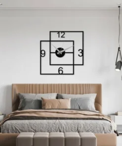 ساعة 11 حائط مودرين من الخشب بتصميم أنيق