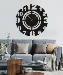 ساعة 21 حائط مودرين من الخشب بتصميم أنيق