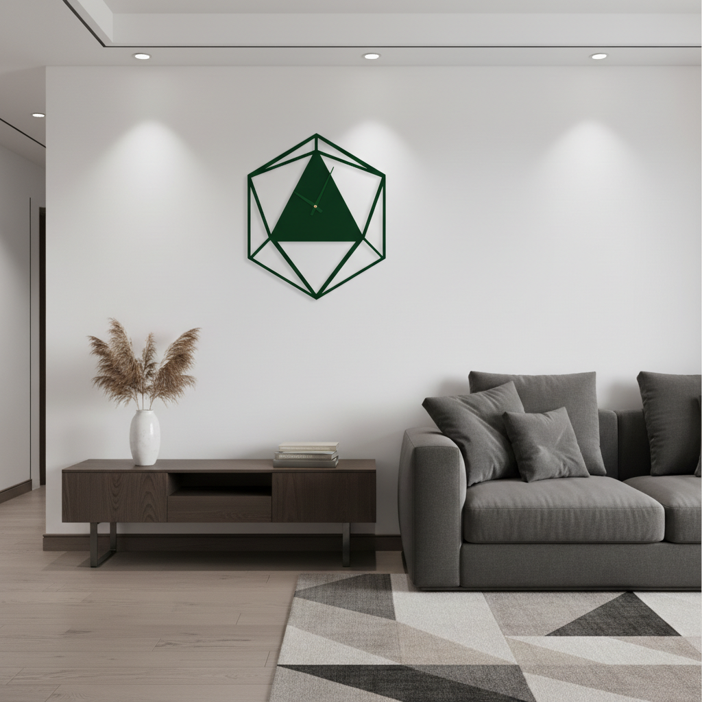 ساعة 34 حائط مودرين من الخشب بتصميم أنيق - الصورة 4