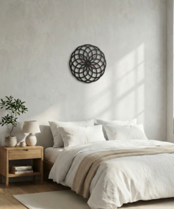 ساعة 48 حائط مودرين من الخشب بتصميم أنيق