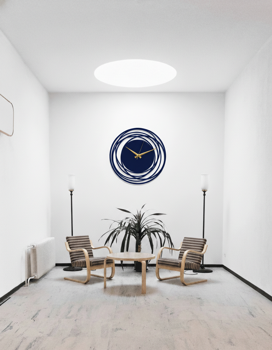 ساعة 41 حائط مودرين من الخشب بتصميم أنيق