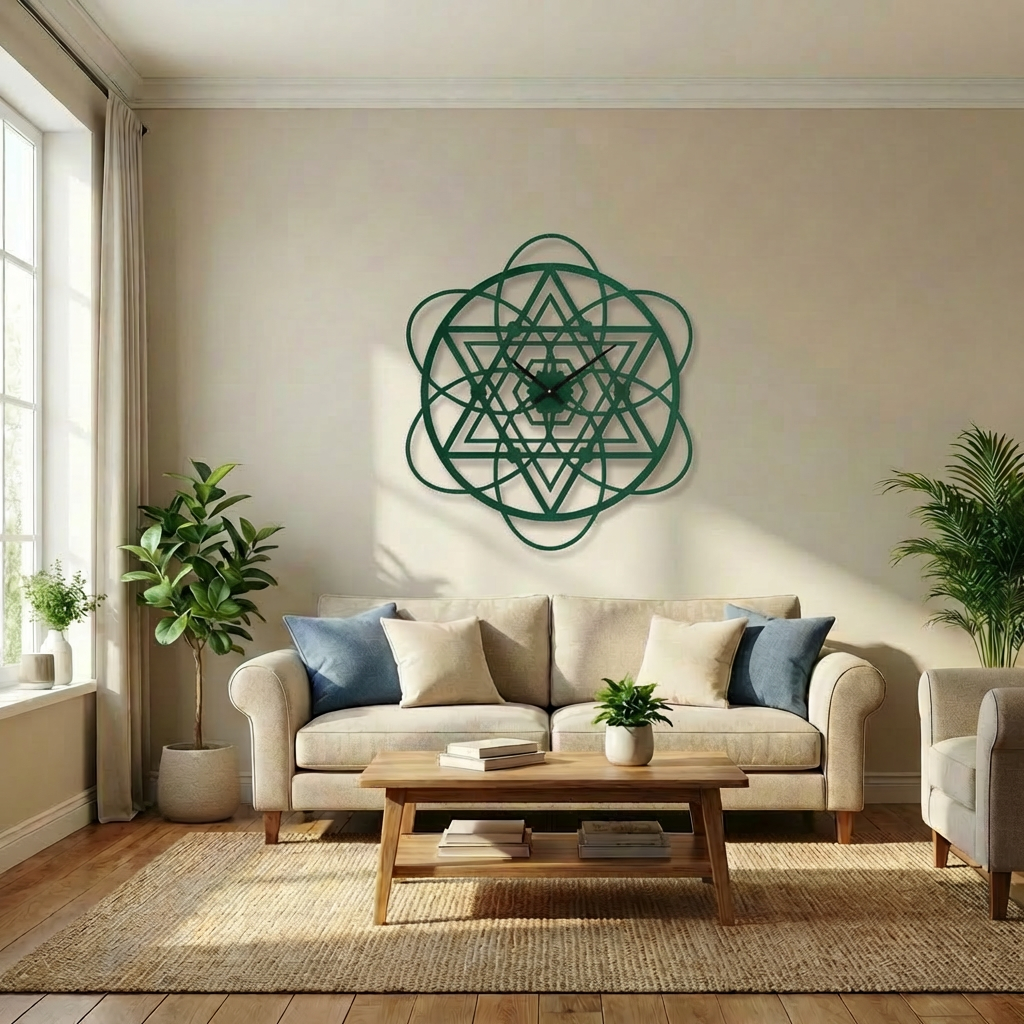 ساعة 45 حائط مودرين من الخشب بتصميم أنيق