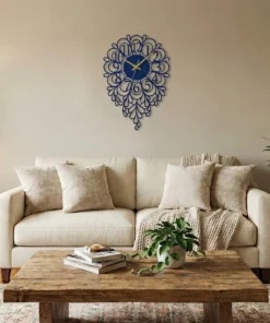 ساعة 44 حائط مودرين من الخشب بتصميم أنيق