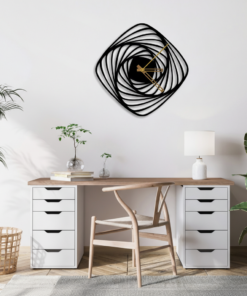 ساعة 20 حائط مودرين من الخشب بتصميم أنيق