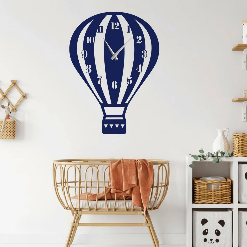 ساعة 25 حائط مودرين من الخشب بتصميم أنيق - الصورة 4