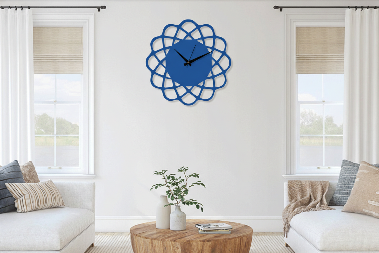 ساعة 35 حائط مودرين من الخشب بتصميم أنيق - الصورة 3