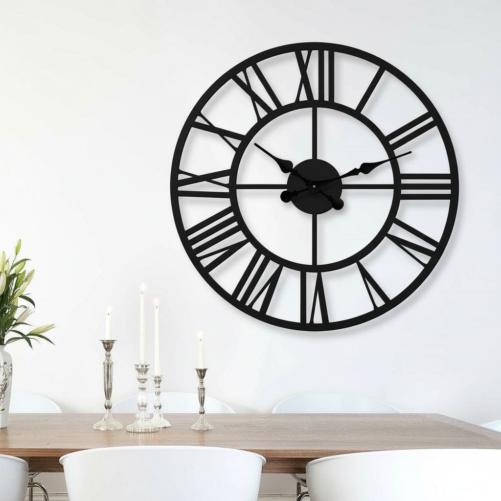 ساعة 19 حائط مودرين من الخشب بتصميم أنيق (نسخة)