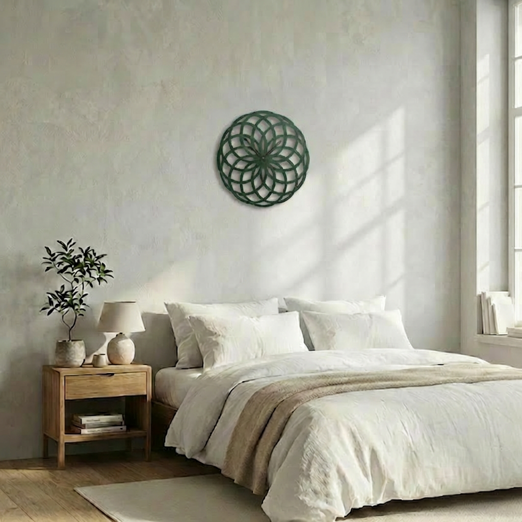 ساعة 48 حائط مودرين من الخشب بتصميم أنيق - الصورة 3