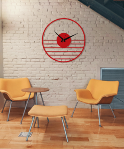 ساعة 42 حائط مودرين من الخشب بتصميم أنيق