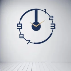 ساعة 01 حائط مودرين من الخشب بتصميم أنيق