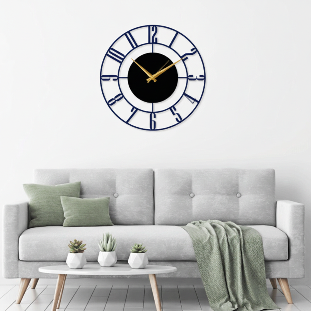 ساعة 33 حائط مودرين من الخشب بتصميم أنيق - الصورة 4