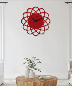 ساعة 35 حائط مودرين من الخشب بتصميم أنيق