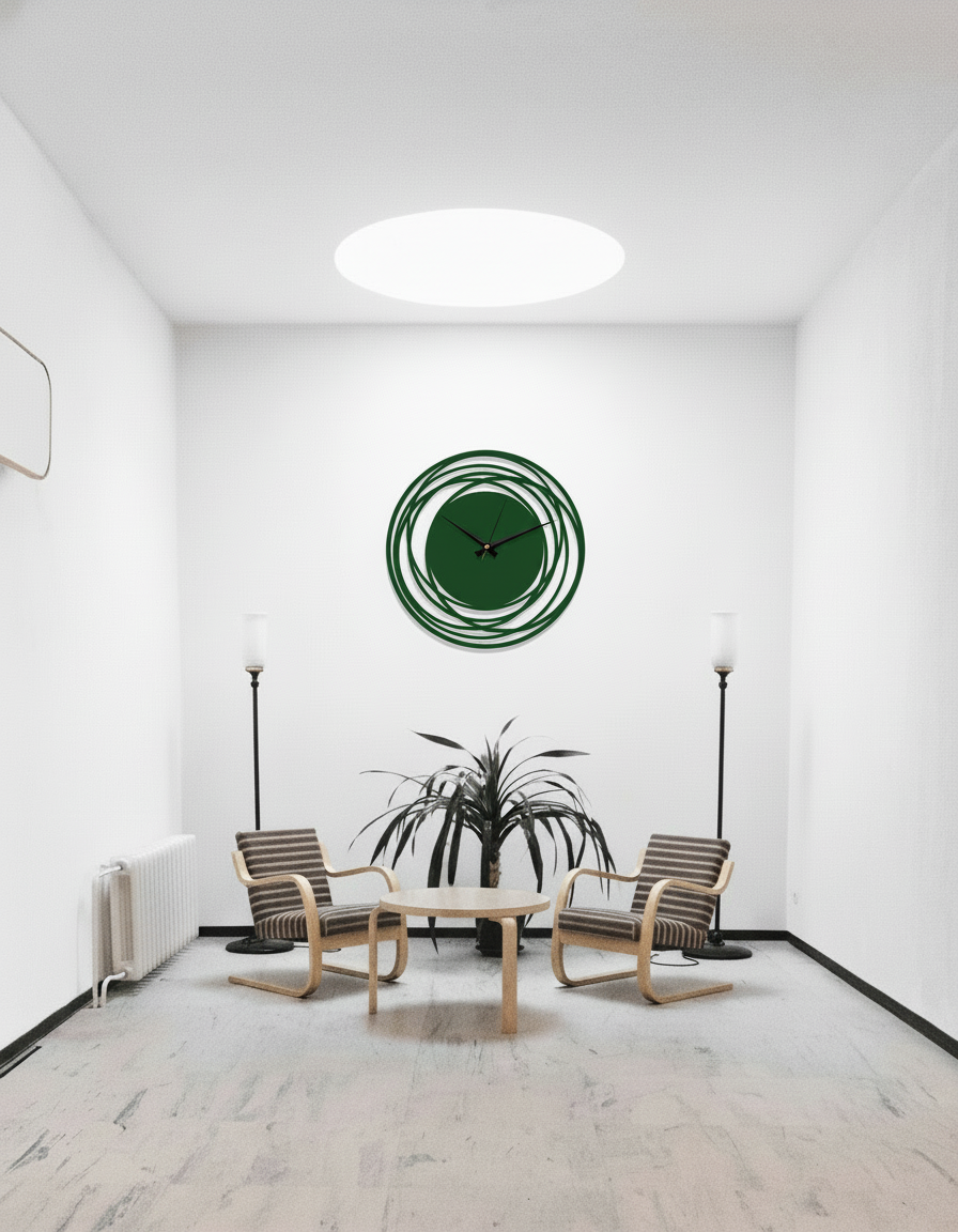 ساعة 41 حائط مودرين من الخشب بتصميم أنيق - الصورة 2