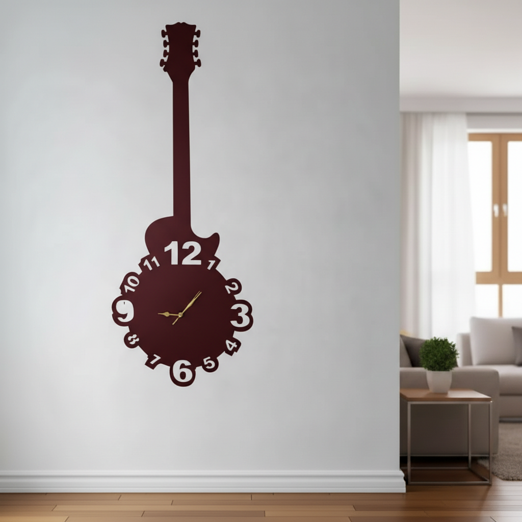 ساعة فيتار حائط مودرين من الخشب بتصميم أنيق - الصورة 2