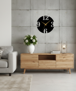 ساعة 29 حائط مودرين من الخشب بتصميم أنيق