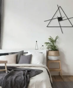 ساعة 50 حائط مودرين من الخشب بتصميم أنيق