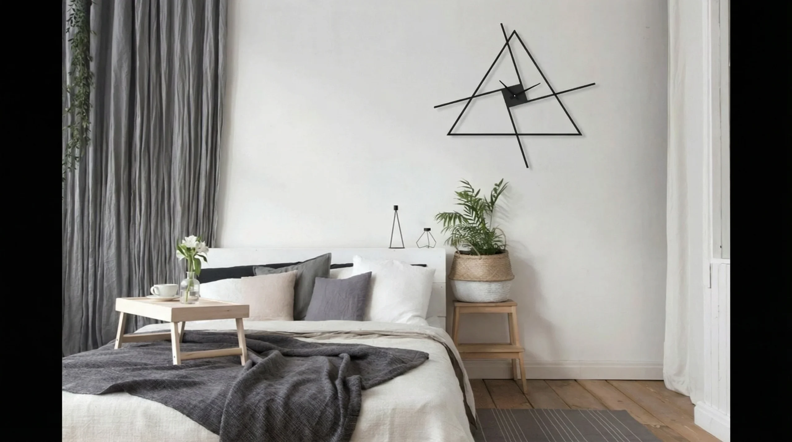 ساعة 50 حائط مودرين من الخشب بتصميم أنيق