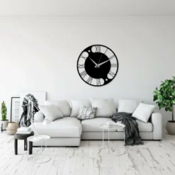 ساعة 15 حائط مودرين من الخشب بتصميم أنيق