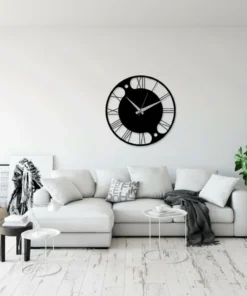 ساعة 15 حائط مودرين من الخشب بتصميم أنيق