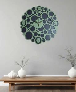 ساعة 010 حائط مودرين من الخشب بتصميم أنيق