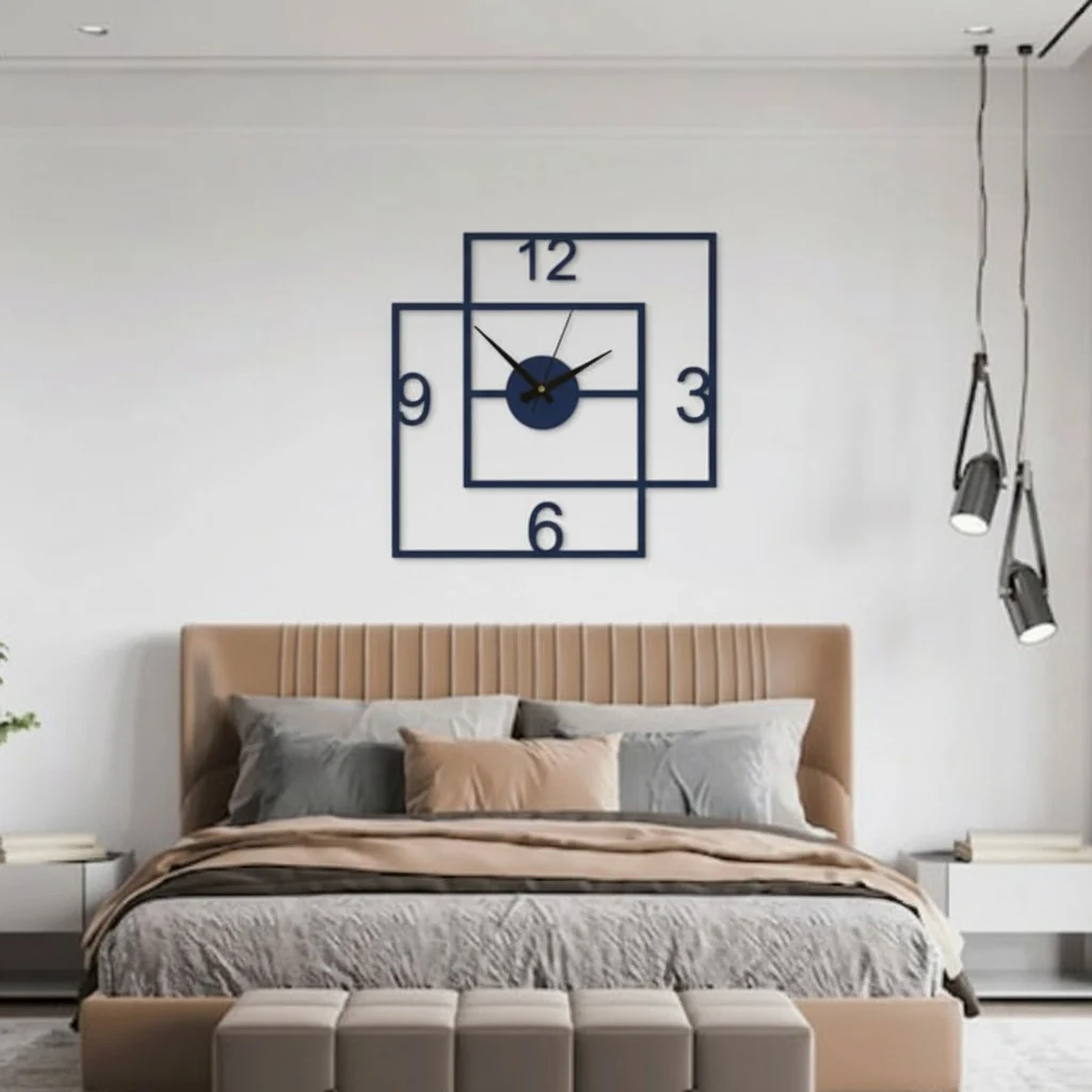 ساعة 11 حائط مودرين من الخشب بتصميم أنيق - الصورة 3