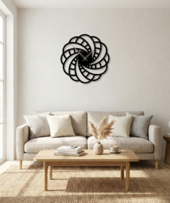 Alternative view of ساعة 47 حائط مودرين من الخشب بتصميم أنيق