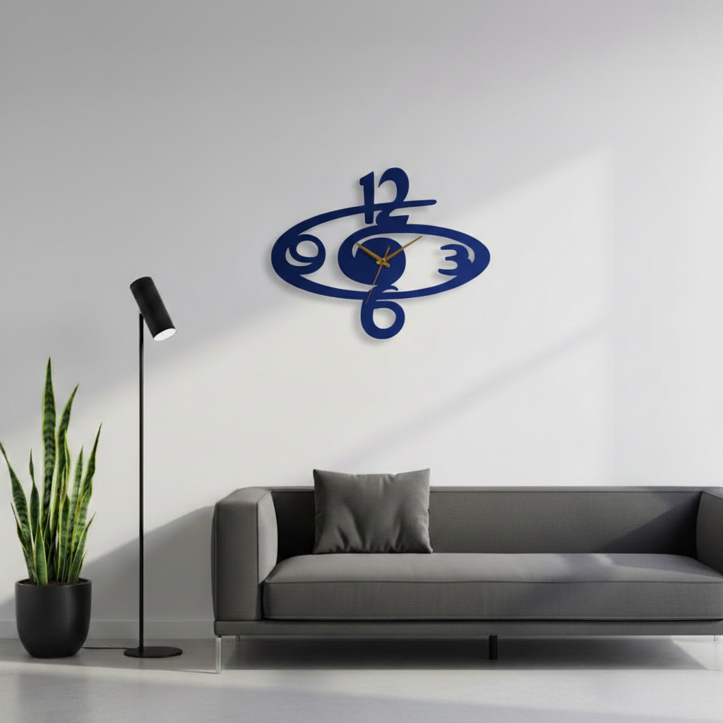 ساعة 30 حائط مودرين من الخشب بتصميم أنيق - الصورة 3