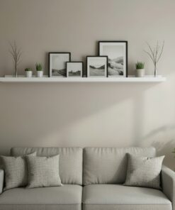 رفوف 100 سم حائط مودرين من الخشب بتصميم أنيق