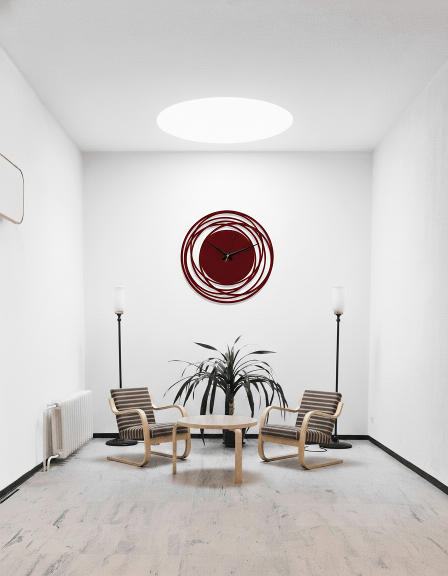 ساعة 41 حائط مودرين من الخشب بتصميم أنيق - الصورة 3