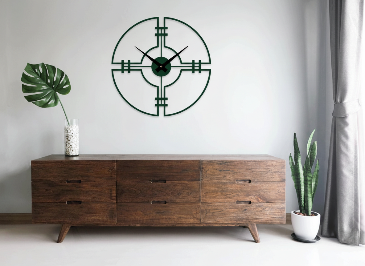 ساعة 36 من الخشب حائط مودرين من الخشب بتصميم أنيق