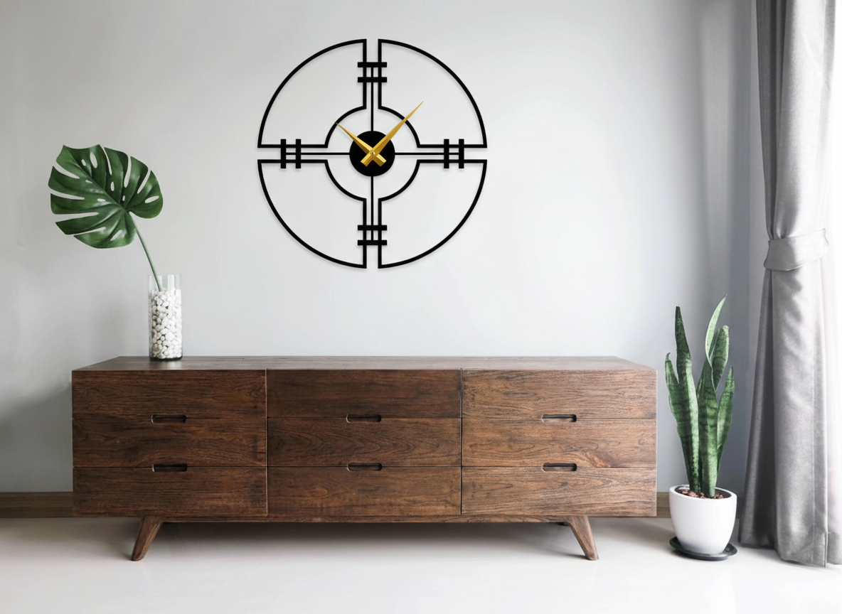 ساعة 36 من الخشب حائط مودرين من الخشب بتصميم أنيق - الصورة 3