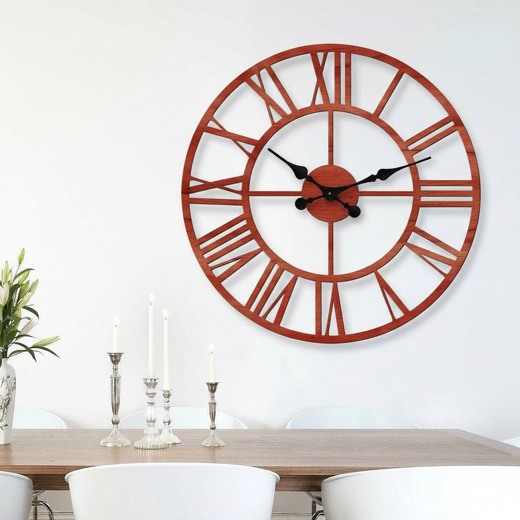 ساعة 19 حائط مودرين من الخشب بتصميم أنيق (نسخة) - الصورة 4