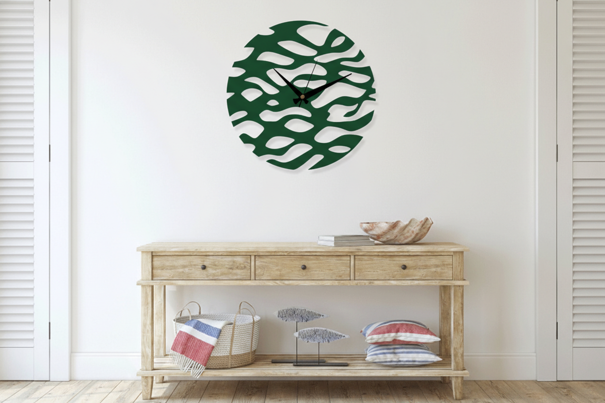 ساعة 39 حائط مودرين من الخشب بتصميم أنيق - الصورة 2