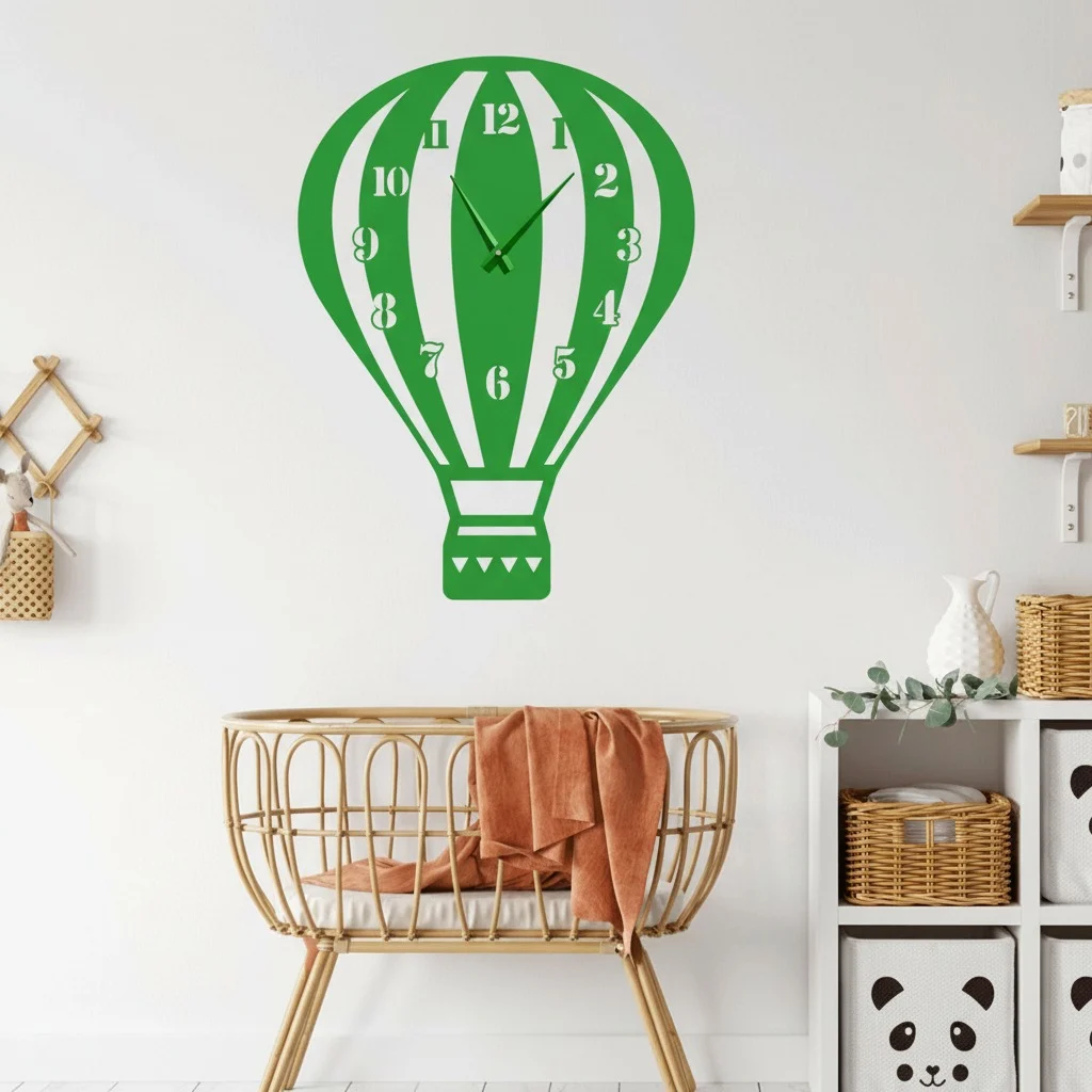 ساعة 25 حائط مودرين من الخشب بتصميم أنيق - الصورة 2