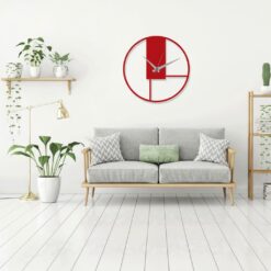 ساعة 27 حائط مودرين من الخشب بتصميم أنيق