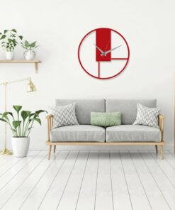 ساعة 27 حائط مودرين من الخشب بتصميم أنيق