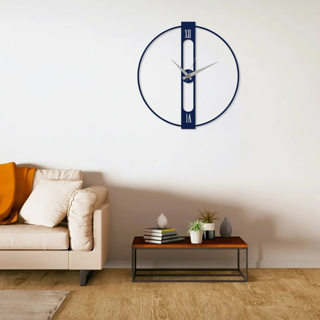 ساعة 23 حائط مودرين من الخشب بتصميم أنيق