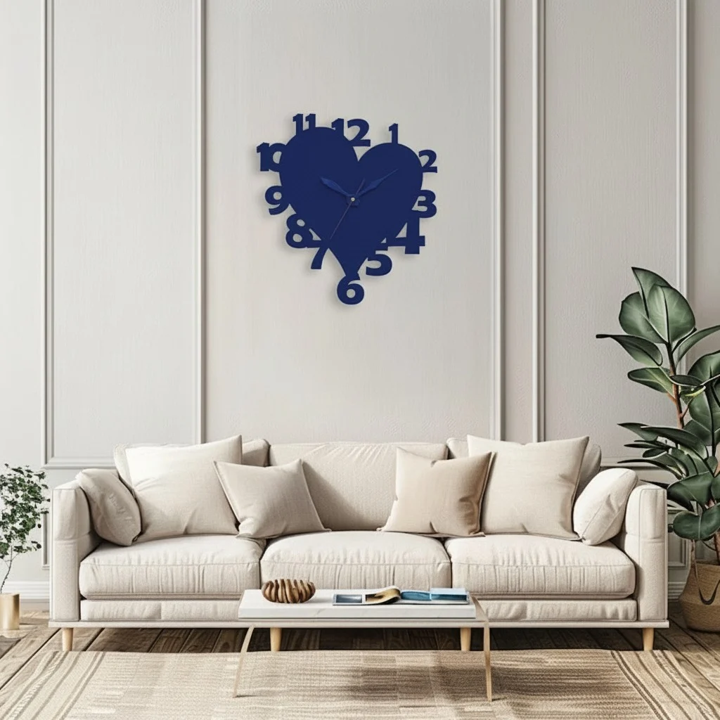 ساعة 18 حائط مودرين من الخشب بتصميم أنيق - الصورة 3