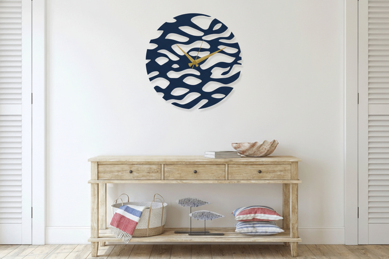 ساعة 39 حائط مودرين من الخشب بتصميم أنيق - الصورة 4