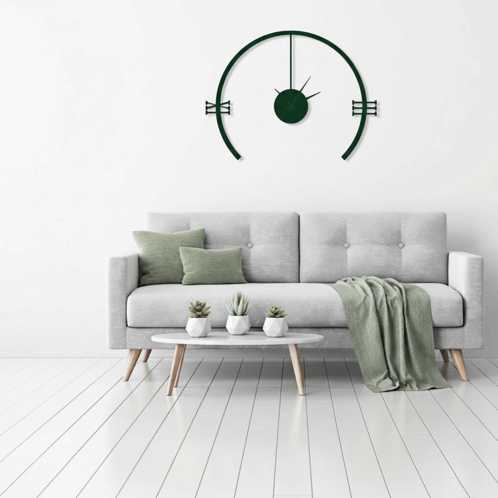 ساعة 14 حائط مودرين من الخشب بتصميم أنيق - الصورة 2