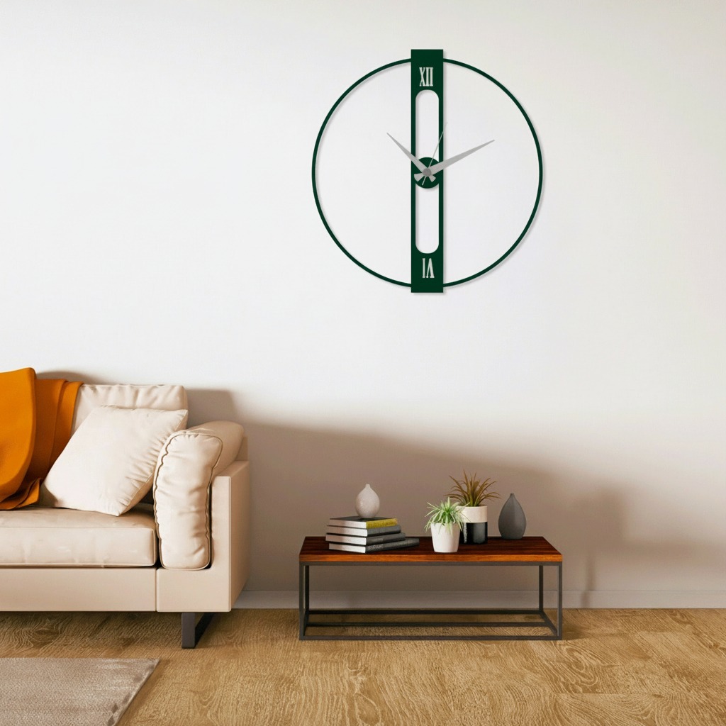 ساعة 23 حائط مودرين من الخشب بتصميم أنيق - الصورة 3