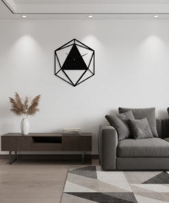 ساعة 34 حائط مودرين من الخشب بتصميم أنيق