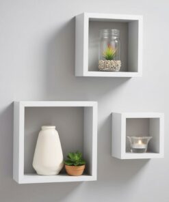 Alternative view of رفوف مربعة خشب 3 قطع مودرين من الخشب بتصميم أنيق