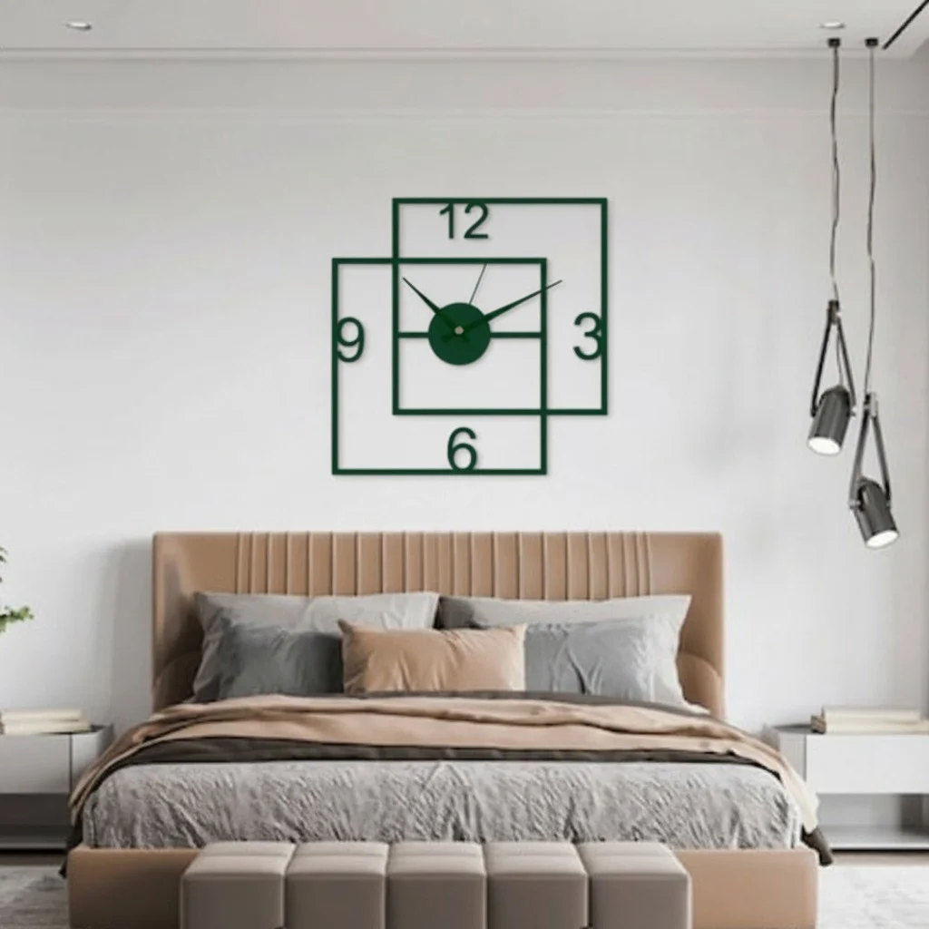 ساعة 11 حائط مودرين من الخشب بتصميم أنيق - الصورة 4