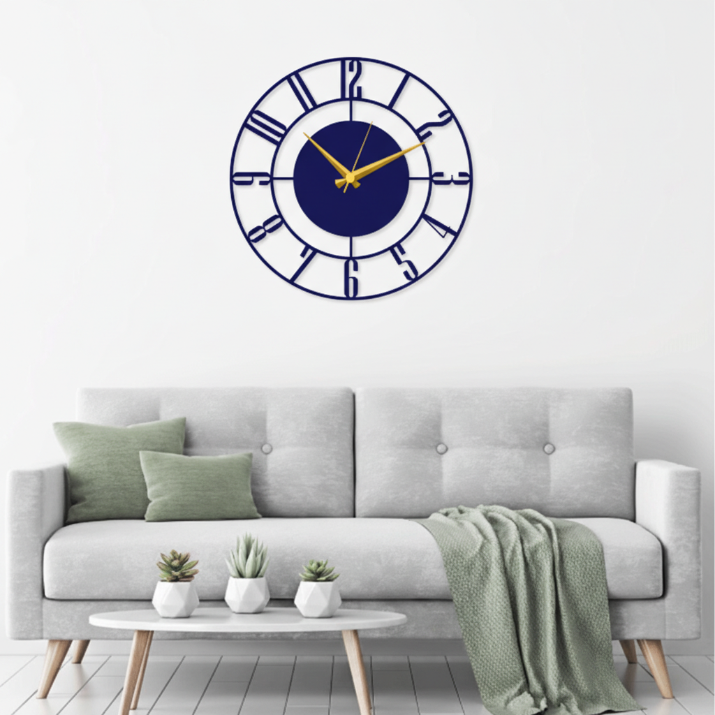 ساعة 33 حائط مودرين من الخشب بتصميم أنيق